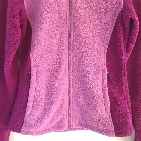 The North Face Fuchsia Purple Color Block Full Zip Fleece Jacket Size Women’s XS - Picture 5 of 16